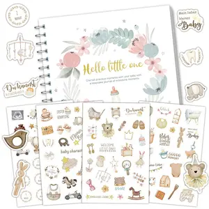 Baby Memory Book, 50-Page First Year Baby Journal & Keepsake Book, Boho Floral Newborn Milestone Album, Gender Neutral Baby Shower Gift, New Mom Gift, Pregnancy Gift, Baby Record Book, First Year Photo Album, Mom-to-Be Gift, Newborn Scrapbook