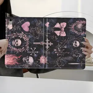 Gothic Style Pattern Tablet Case, Fashion Tablet Protective Cover with Pen Slot, Tablet Protector for iPad, iPad Accessories