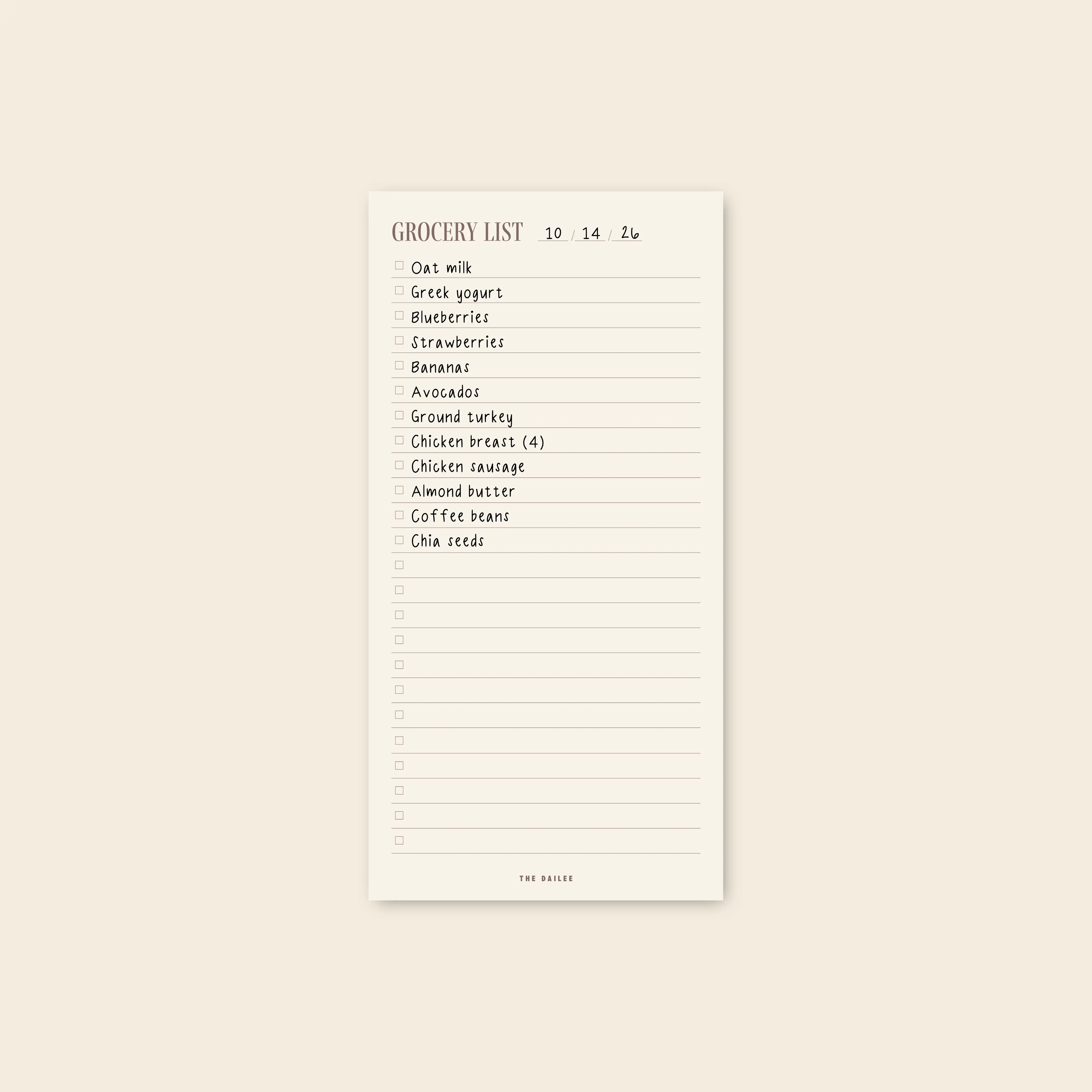 Fridge Grocery List Fridge Grocery List