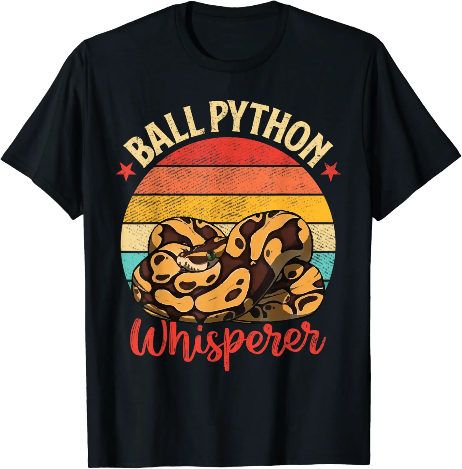 Ball Python Whisperer Funny Snake Breeder Reptile Lover T-Shirt - Clydebell Shop 95B0CMW88XF9