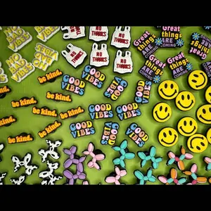 Cutesy, Demure, Positive Vibes Shoe Charms