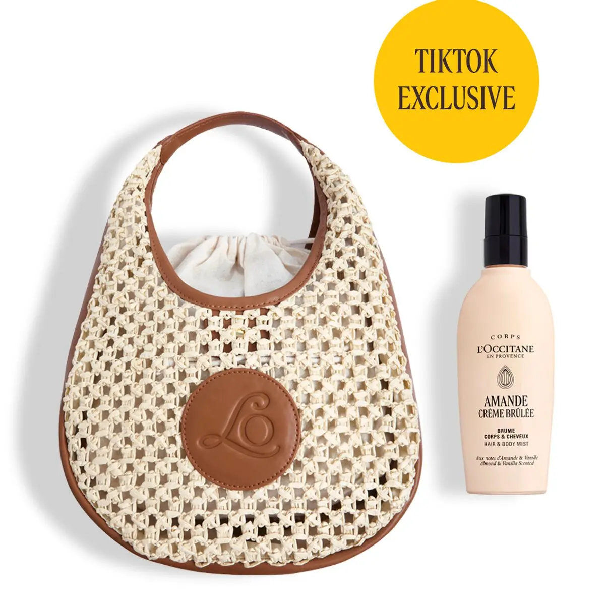 L'Occitane Almond Crème Brûlée Mist & Tote
