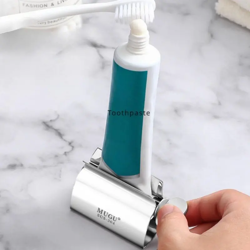304 Stainless Steel Squeeze Toothpaste Device, Toothpaste Dispenser, Toothpaste Squeezers, Squeezer Toothpaste Holder Presser Portable Squeeze Toothpaste Clip bathroom decor waterproof holder brush sterilizer tartar remover UV Rechargeable Toothbrush