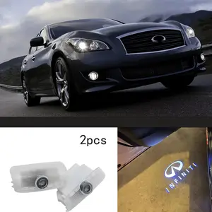 2 Pcs LED Interior Decoration Sticker Light, Car Interior Lighting, Led door light, Fit Infiniti EX/M/FX/G/Q/QX Series Plug & Play, Aluminum Alloy+Plastic, 50000H Lifespan, CREE Chip Super Bright, 6500K White Light, Error Free, 12V/5W Energy Saving