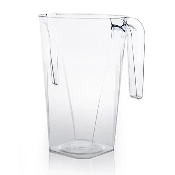 Clear Plastic Square Pitcher with Handle 48 oz. - 1 Pack