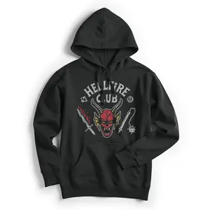 Men's Stranger Things Hellfire Club Costume Pull Over Hoodie