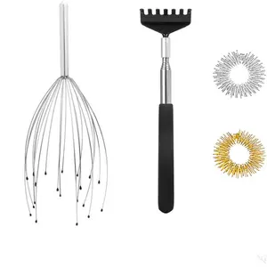 Octopus Head Massager, Stainless Steel Head Massage Claws, 24-Octopus Massager, Massage Claw Head Massager, Octopus Head Scalp Massager, Body Care