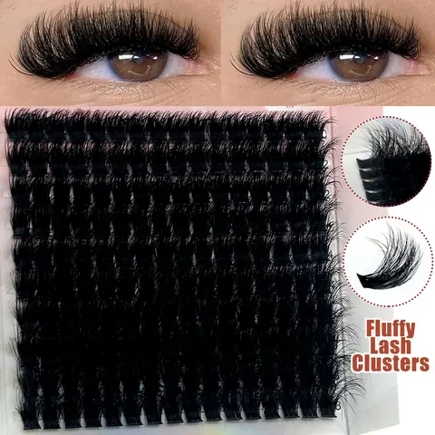 High Quality Eyelashes Faux Mink Lash Cluster Set - 80D/100D/120D Fluffy Clusters, D Curl 10MM-18MM Individual Eyelash Extension, Versatile Dramatic Lash Kit for Makeup (Beauty & Personal Care),familyfun