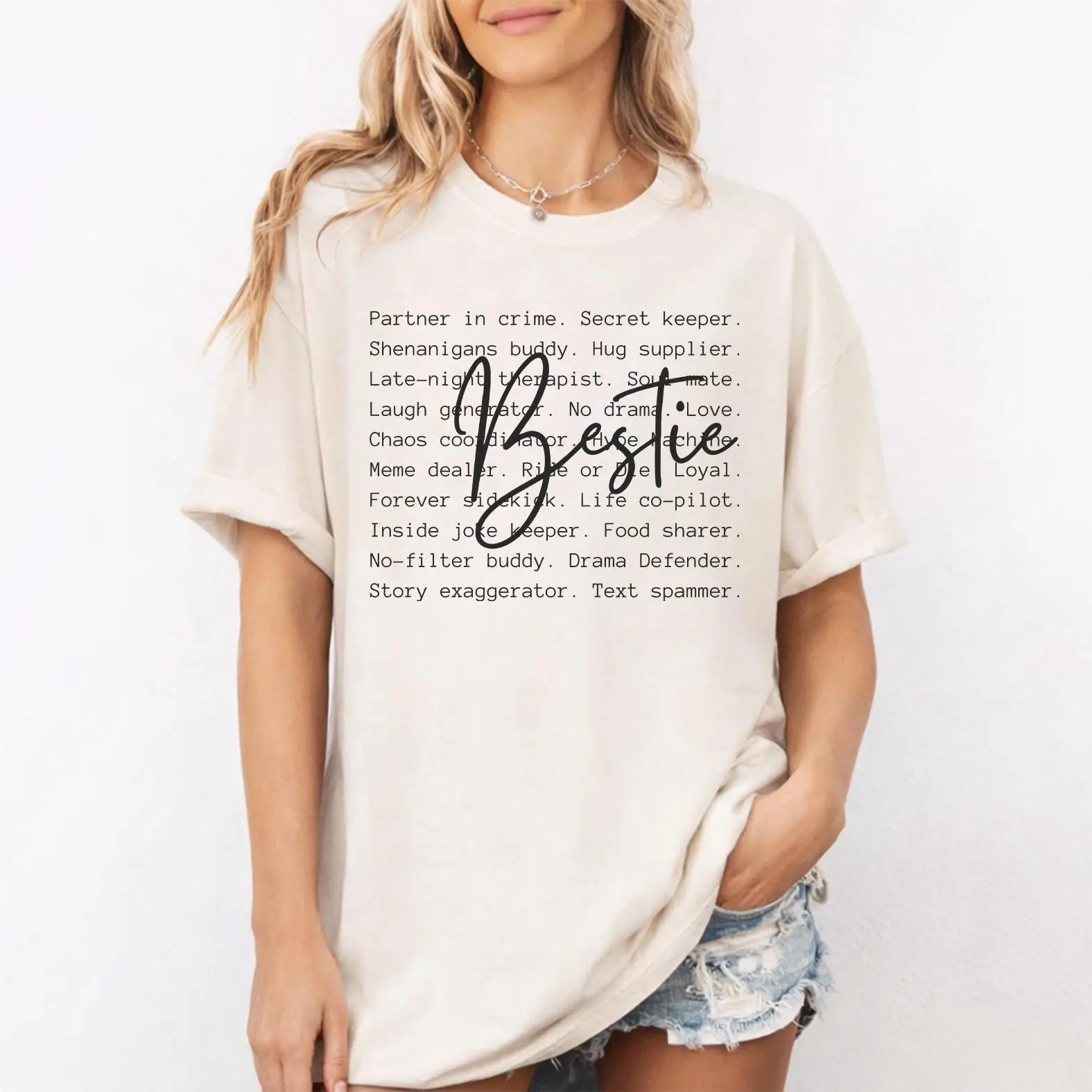 Comfort Colors Bestie Shirt, Best Friend Graphic Tee, Friendship Shirt, Gift for Besties