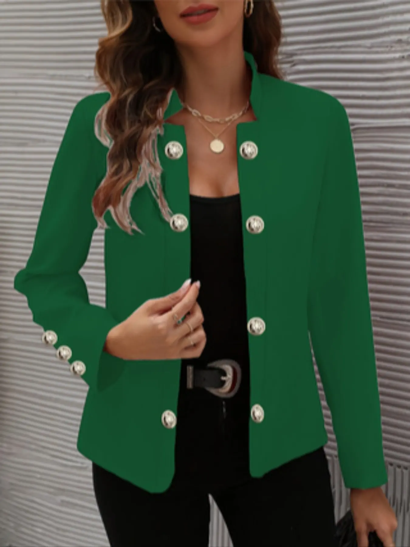 Women's Casual Commuter Spring Fall Fitted Blazer, Clear Fabric Texture, Fashionable and Elegant, Perfect for Friend Gatherings, Daily Shopping, Work, Suits