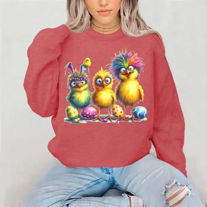 3 Crazy Chics Crewneck Sweatshirt Gildan Everyday Style Super Soft Unisex Fit Streetwear Graphic Top warm Womenswear Casual Printed Long sleeve