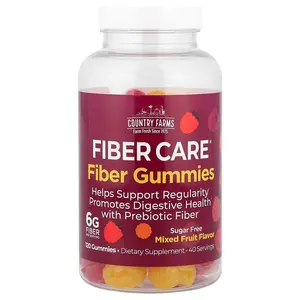 Country Farms Fiber Care®, Fiber Gummies, Mixed Fruit, 120 Gummies