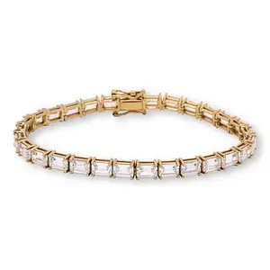 Radiance by Absolute™ Emerald Cut Magic Magnet Clasp Line Bracelet