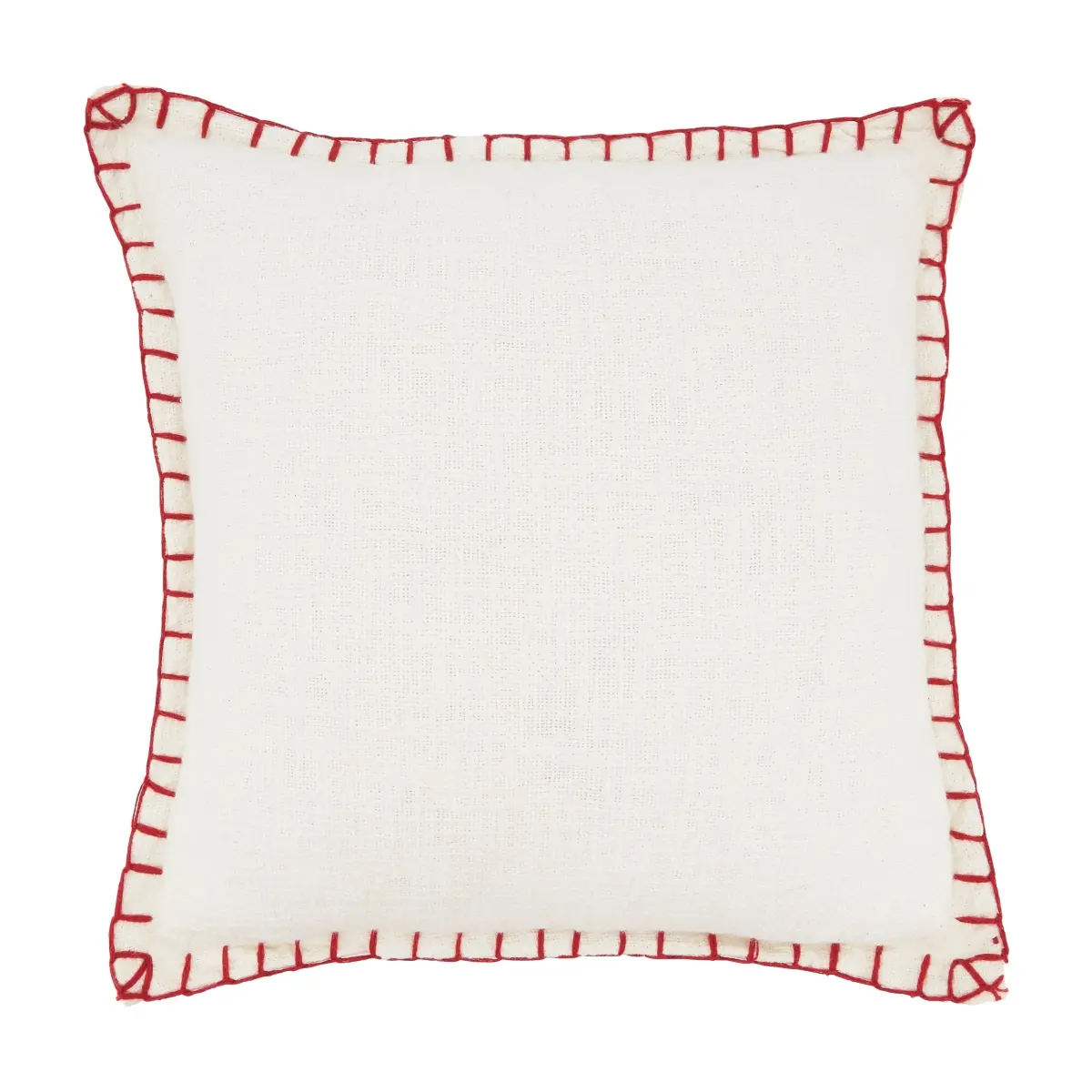 212 MAIN 18 in. Comfy Cushion Cover - Woven Warmth Chunky Whip-Stitch Square Pillow Cover, White, Comfy Cushion Covers