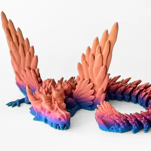 [Wing Shadow Dragon] Movable Winged Jointed Dragon, Multi-Posable, Fantasy Desktop Giant Creature