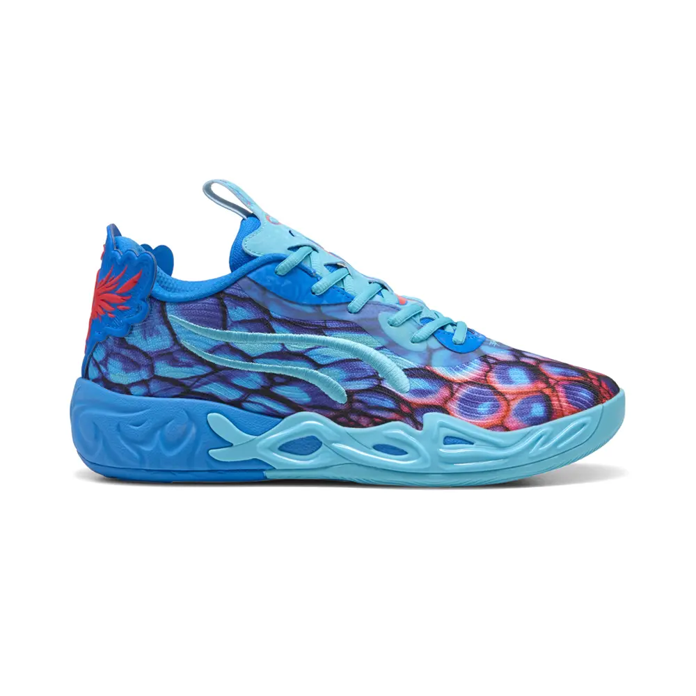 PUMA Mens X Lamelo Ball Mb.04 Lo Alien Skins Basketball Sneakers Shoes - Blue