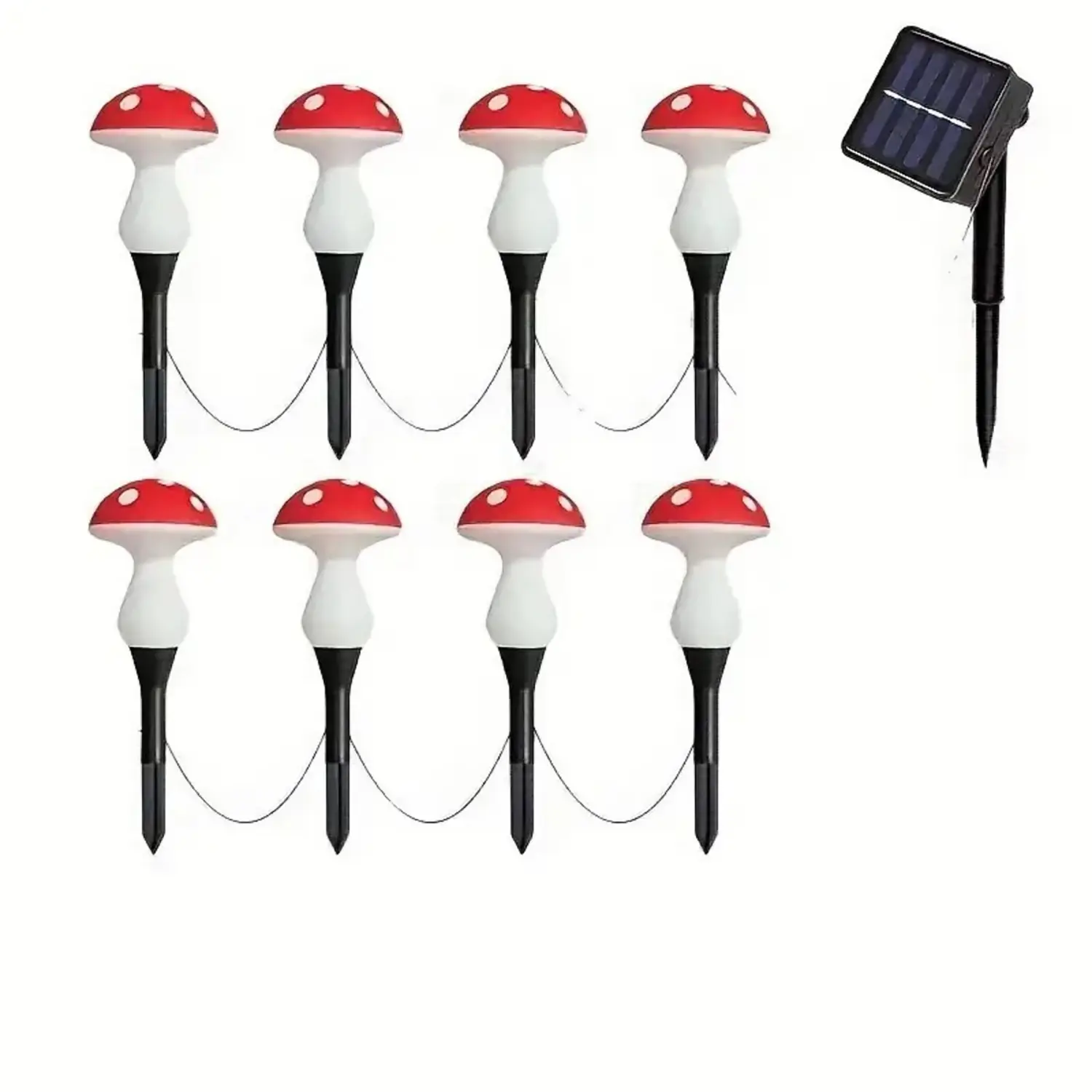 Outdoor Solar Led Patio Mushroom Lights Set, 8 Modes Waterproof Outdoor Decorations, Perfect for Garden Christmas Halloween Yard Lawn Decoration, Outdoor Decorative Lights