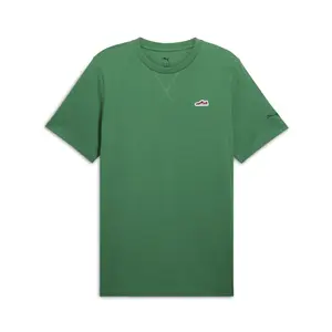 PUMA Mens Wardrobe Essentials Suede Crew Neck Short Sleeve Casual Tops Casual - Green