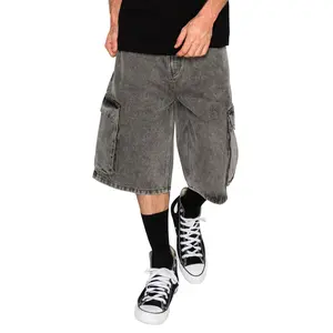 VICTORIOUS VAULT Baggy Fit Cargo Denim Shorts