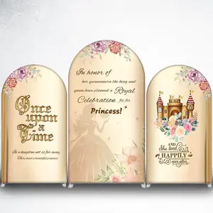 15-day Delivery Once Upon a Time Princess Arch Backdrop Cover for Fairy Tale Events