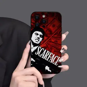 Scarface Movie Pattern Phone Case, Durable Protective Cover, Phone Accessories Compatible with iPhone 17 16 15 14 13 12 11, Shockproof