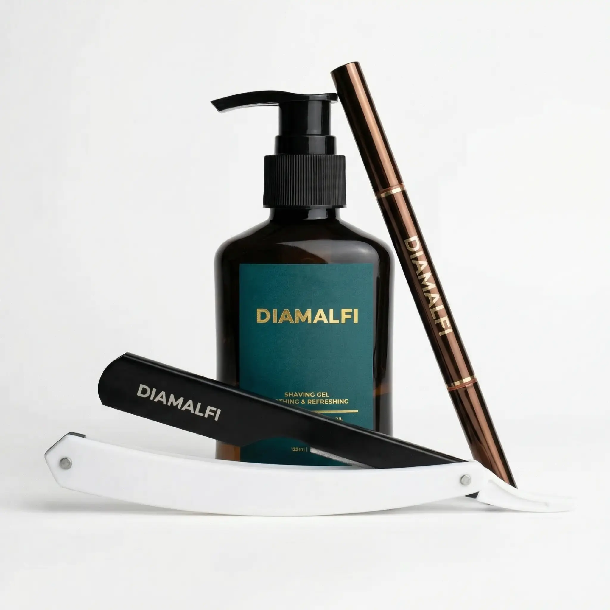 Beard Kit – Straight Razor, Premium Shave Gel & Beard Pencil Filler