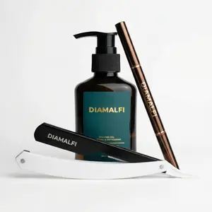 Beard Kit – Straight Razor, Premium Shave Gel & Beard Pencil Filler