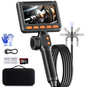 Handled Two-Way Endoscope Camera 0.23inch Cable with 32GB Card, Articulating Snake Camera Borescope, Video&Photo Inspection Scope Camera for Automotive Mechanics
