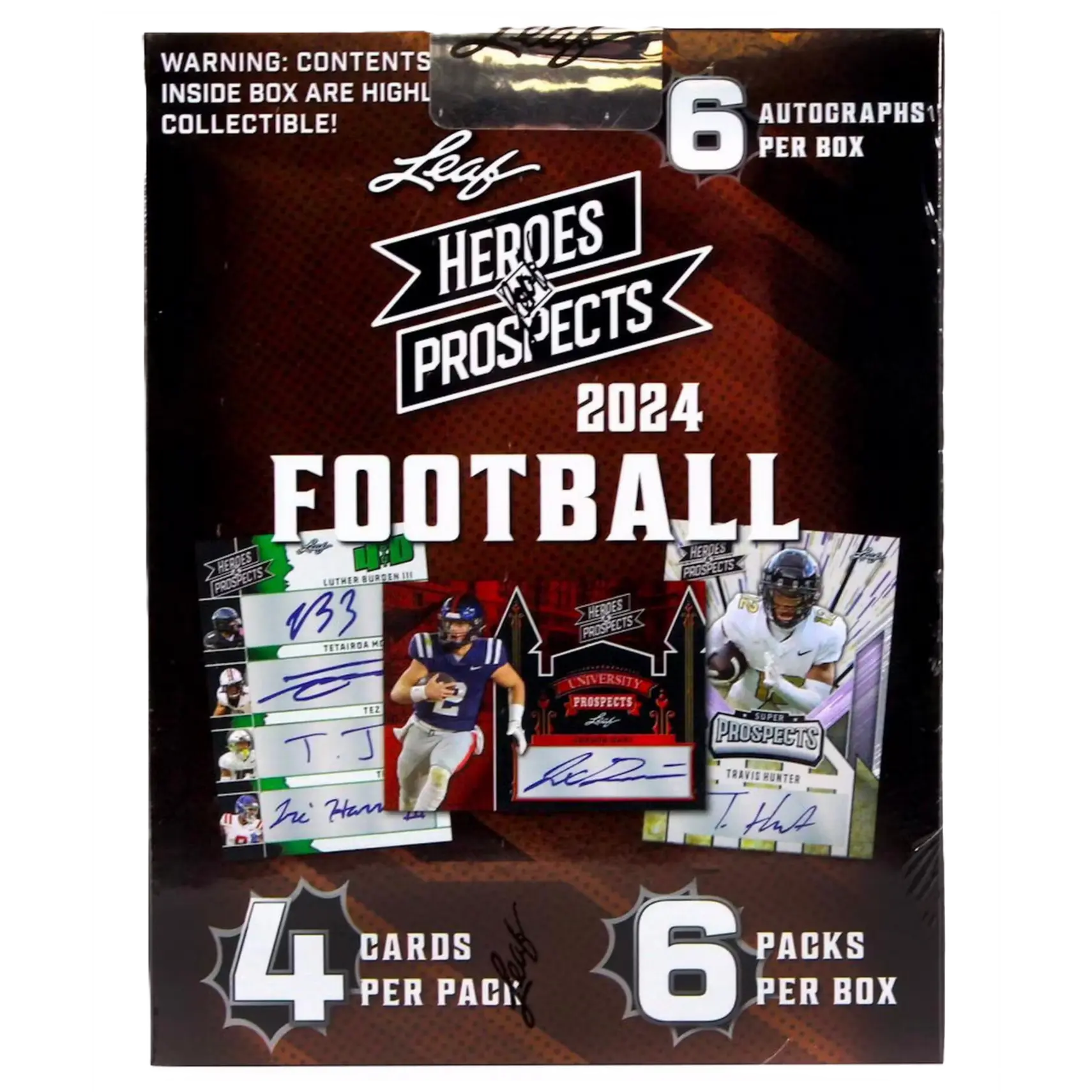 2024 Leaf Heroes & Prospects Football Hobby Box