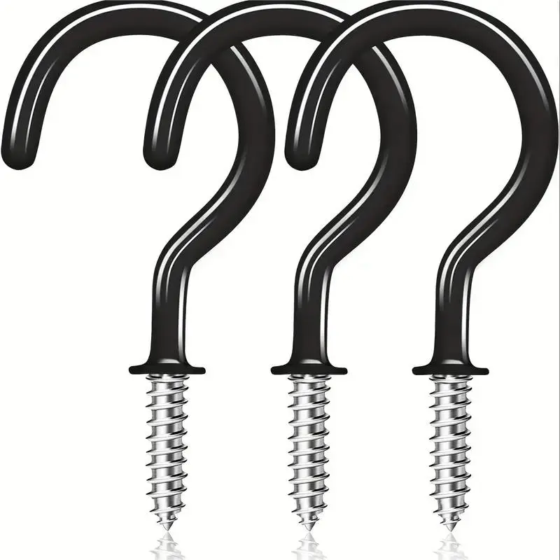 Ceiling Hooks, 20pcs/set Screw-in Wall Stable Hooks, Outdoor Garden Plant Hooks, Kitchen Cup Hooks, Great for Indoor & Outdoor Use, Light Ceiling Hooks, Home Organiser, U Shaped Hook, Storage Hooks, Wall Mount Hooks, Hanging Hooks