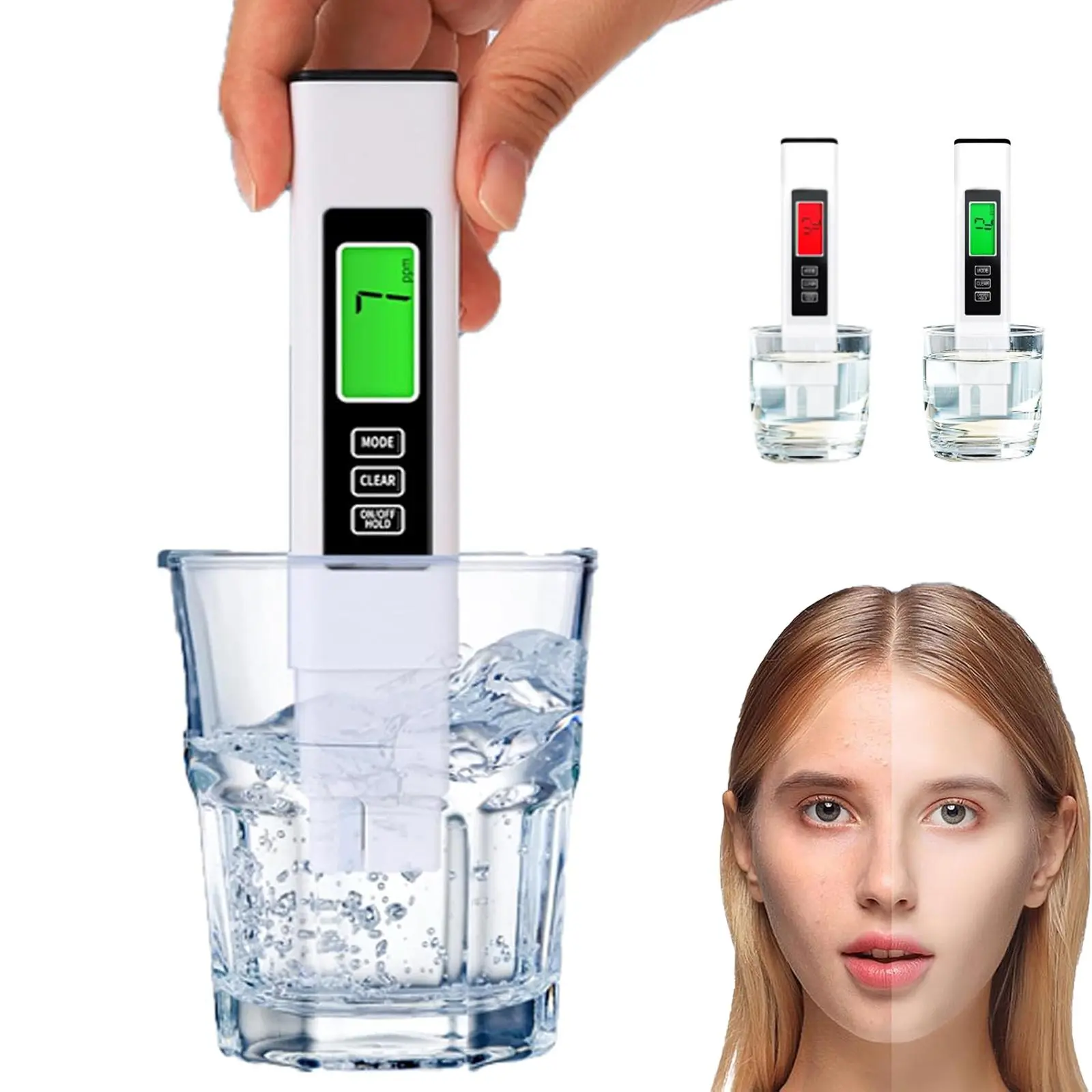 Four-In-One Water Quality Tester Pen, Measures Tds, Ec, Temperature, Alerts at 40ppm, Alert System, Ideal for Drinking Water, Aquarium, Swimming Pool, Pool Care, Bottled Water, Pool Testing