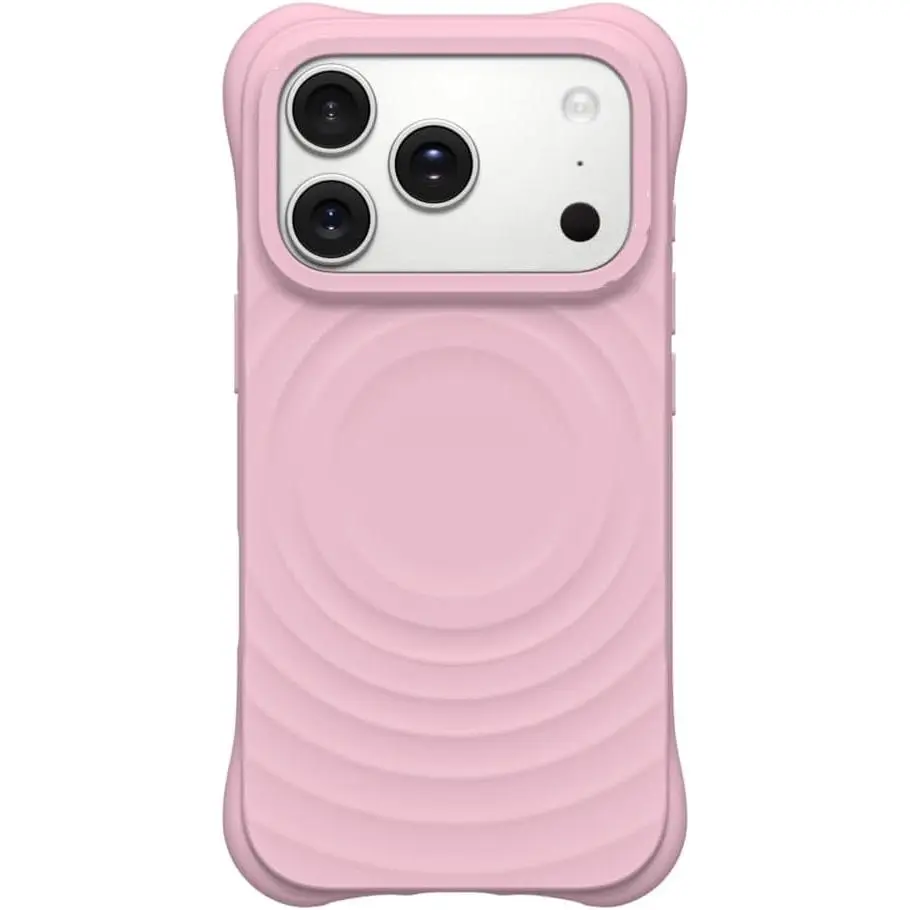 CASETIF Ripple Smartphone Case - Silicone, MagSafe-Compatible, 6.5 ft 2X Military Grade Drop Protection, Primrose Pink, Handheld Cellphone Button Accessories