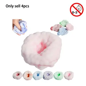 4PCS Crunchy Squishy Moldable Stress Balls,  Bead Squishy, Satisfying Sand-Filled Feel with Every Squeeze, Soft Stretchy Durable Design for Tension Relief, Squishy Series, Squishy Sensory Fidgets