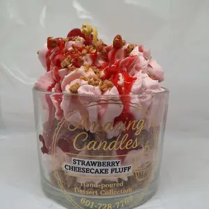 Strawberry Cheesecake Fluff Candle
