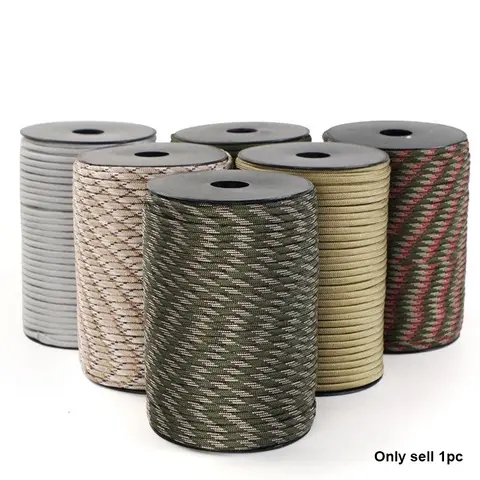 9-core Parachute Rope, 1 Piece Multifunctional Windproof Rope for Tent Construction, Fixed Backpack Storage, Clothes Drying, Bracelet Weaving, Camping & Hiking Accessories, Portable Outdoor Equipment, Camping Supplies, Camping Accessory