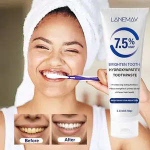 60g Whitening Hydroxyapatite Toothpaste, Fluoride-Free, Natrue Certified, Supports Enamel Mineralization, 16-Hour Fresh Breath, Vegan, Unisex