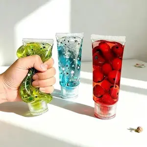 Jam Tube Squishy - Strawberry & Blueberry Moldable Non-Rebound Fidget Toy | Soft Gel Stress Ball