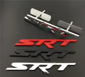 SRT 3D Metal Grille Logo Emblem Nameplate for HellCat Charger Challenger Jeep Grand Cherokee