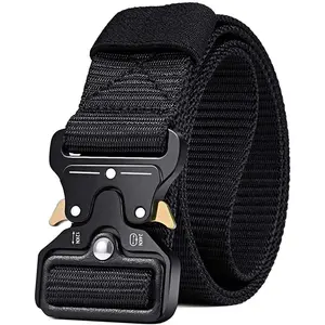Tactical Belts For Men Military Style Work Hiking Riggers Web Gun Belt With Heavy Duty Quick Release Metal Buckle Tactical Accessories