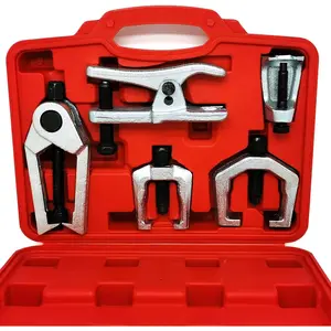 5pcs Ball Joint Separator Tool Set, 5-in-1 Front End Service Kit with Pitman Arm Puller, Tie Rod End Remover, Splitter Removal Tool