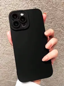 A Minimalist Black Matte Phone Case Compatible with Iphone Models 16, 15, 14, 13, 12, 11, XS, XR, X, 8, 7, Mini, Plus, Pro Max Protective phone cases iphone 15 pro max case