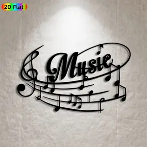 1pc Musical Notes Metal Wall Art, Melodic Musical Notes Statue Mural, Ideal Gift for Christmas, New Year, Music Decor Enthusiasts, Rust-Resistant Metal Wall Decor Wall Sculptures, Perfect for Living Room Wall & Garden Fence, Unique Home & Outdoor Decor