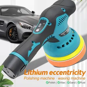 Cordless Car Buffer Polisher, 6 In Mini Buffer Polisher Kit with 2 Pack 12V Rechargeable Batteries,8 Variable Speed 5500RPM Orbital Polisher for Car Boat Detailing, Polishing,Scratch Removing，Used for Thanksgiving and Christmas gifts.