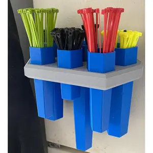 Modular Magnetic Zip Tie Organizer 6 Bin Compartment