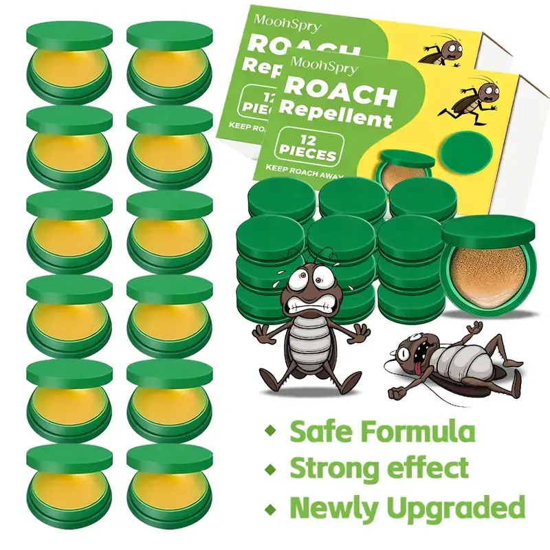 48PCS/4boxes Jue Fish Cockroach Bait Paste Household Cockroach Ointment Bait Cockroach Kill Cockroach Drive Cockroach Kitchen Dormitory Cockroach Paste
