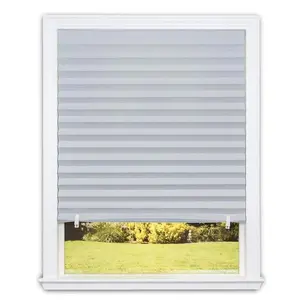 No Tools Original Room Darkening Pleated Paper Shade Gray, 36 in x 72 in