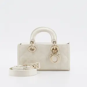 Pre-owned Dior Patent Crossbody Bags Christian Lady D Joy Bag Cannage Quilt Small Top Handle Crossbody Bag BGP191824