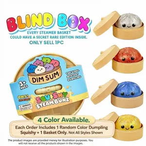Expressive Big Dumpling Squishy - Mysterious Gift Box - Stress Relief Toy 1 piece,  Blind Box, Mysecret Bun Fidget Toy, Soft TPR Material, Unboxing Surprise, Random Style per Pack.Valentine's Day and Easter gifts, suitable for children to exchange gifts