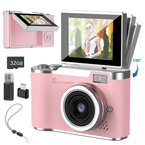 Auto Focus 48MP HD Digital Camera, 1 Set 180° Flip Screen Digital Camera with Digital Zoom, Portable Point & Shoot Camera for Photography & School Gift, Tech Gadgets, Mini, Pocket Camera, Portable Vlog Camera, Autofocus Vlogging Camera