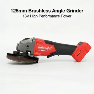 Milwaukee 18V Cordless 125mm M14 Brushless Grinding Tool - Professional High-Torque, Adjustable-Speed Car Tool for Metal Work, Car Tools